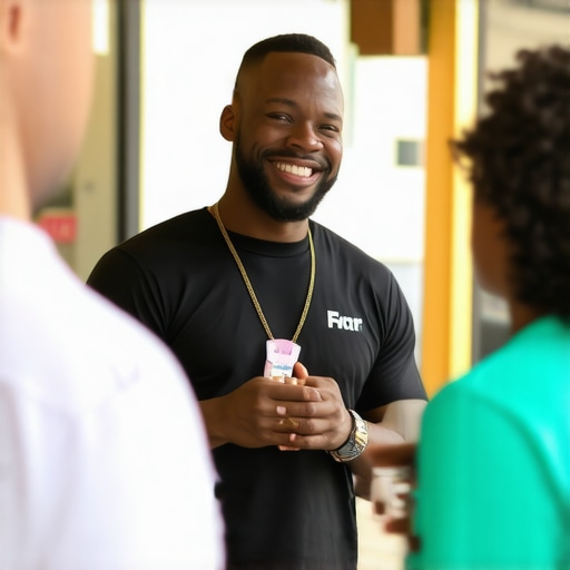 Business owner participating in Tulsa community event