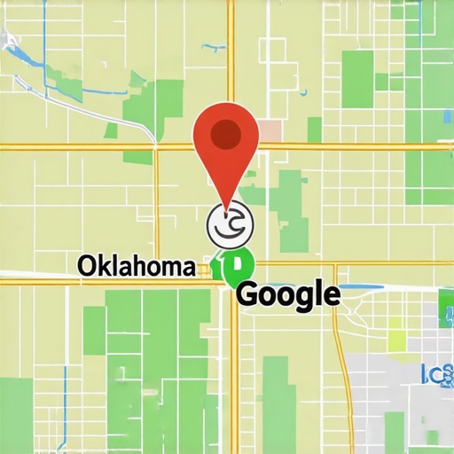 Oklahoma map illustrating local SEO strategies and Google 3-Pack results