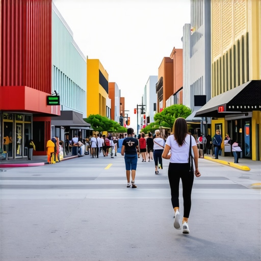 Tulsa Community Engagement A lively Tulsa street with local shops and community members