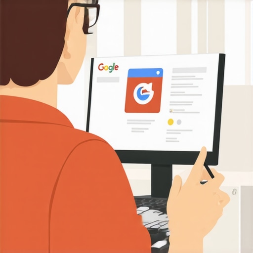 Optimizing GMB Profile for Tulsa Business Business owner updating Google My Business profile on a laptop.