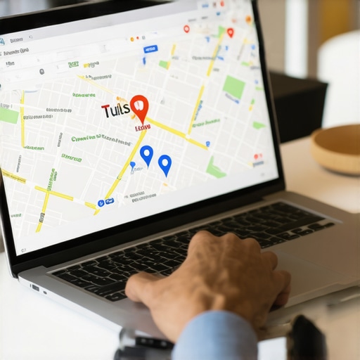 Business owner optimizing Google My Business profile for Tulsa