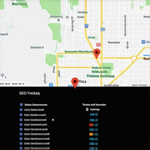 Screenshot of SEO tools tracking Tulsa local search rankings and review activity.