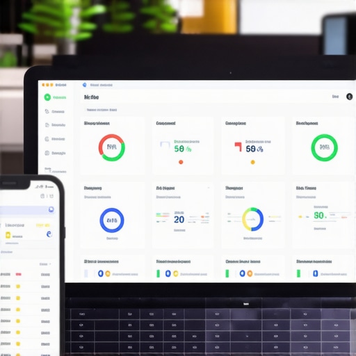 SEO Tools for Local Map Ranking Maintenance A workspace with various SEO analytics tools displayed on screens, emphasizing review and citation management for Tulsa SEO.