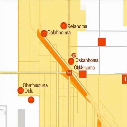 Map highlighting Tulsa business locations and local SEO rankings