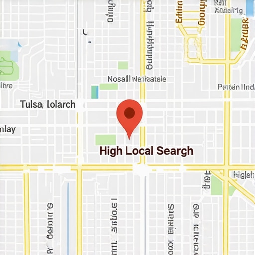 Map of Tulsa with local SEO rankings highlighted